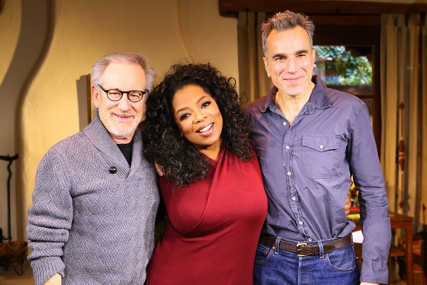 Steven Spielberg, Daniel-Day Lewis and Sally Field with Oprah