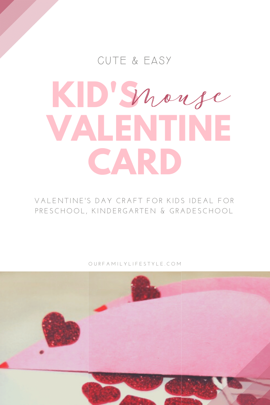 DIY Mouse Valentine's Day Craft for Kids