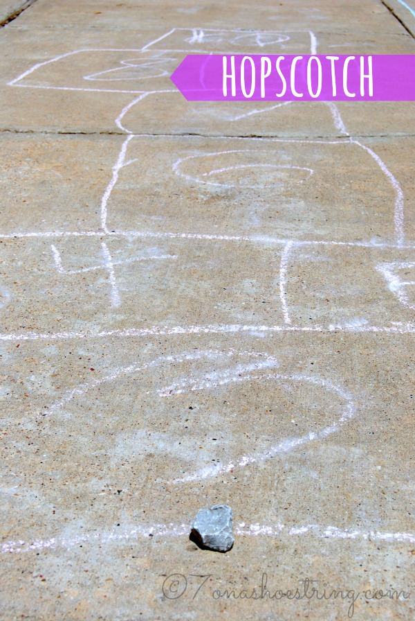 sidewalk chalk games hopscotch