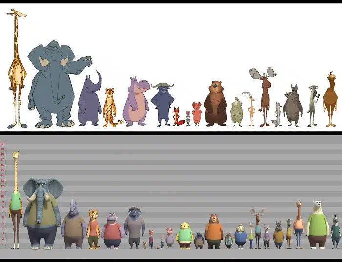 ZOOTOPIA – Character CG Model Lineup.