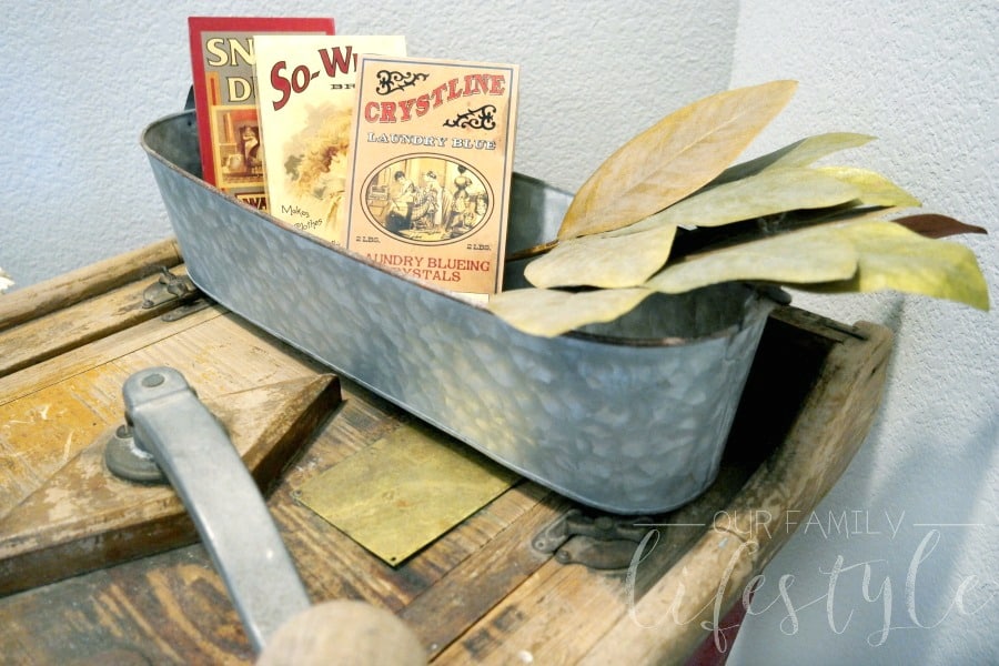 vintage-inspired laundry soap boxes