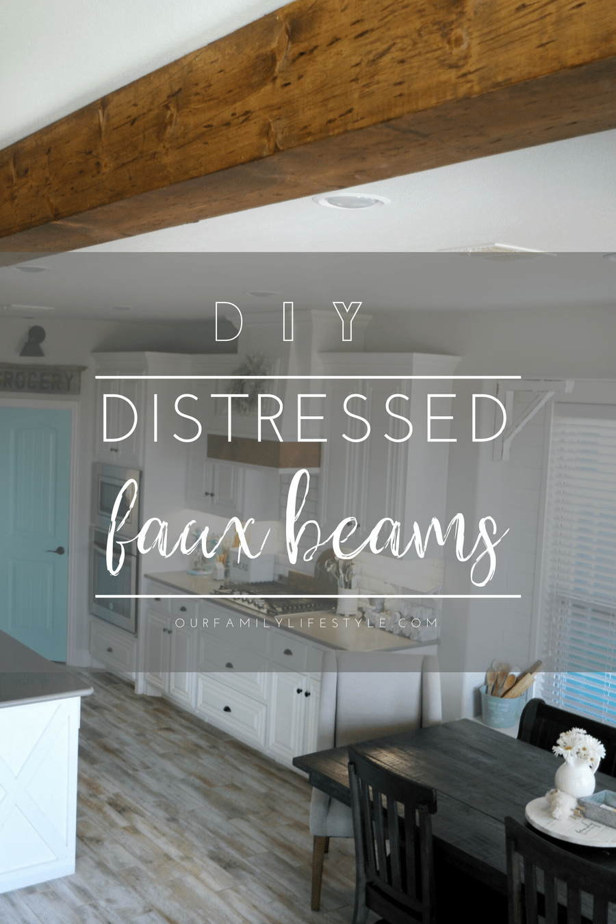 How to Make DIY Distressed Faux Beams From Pine Boards