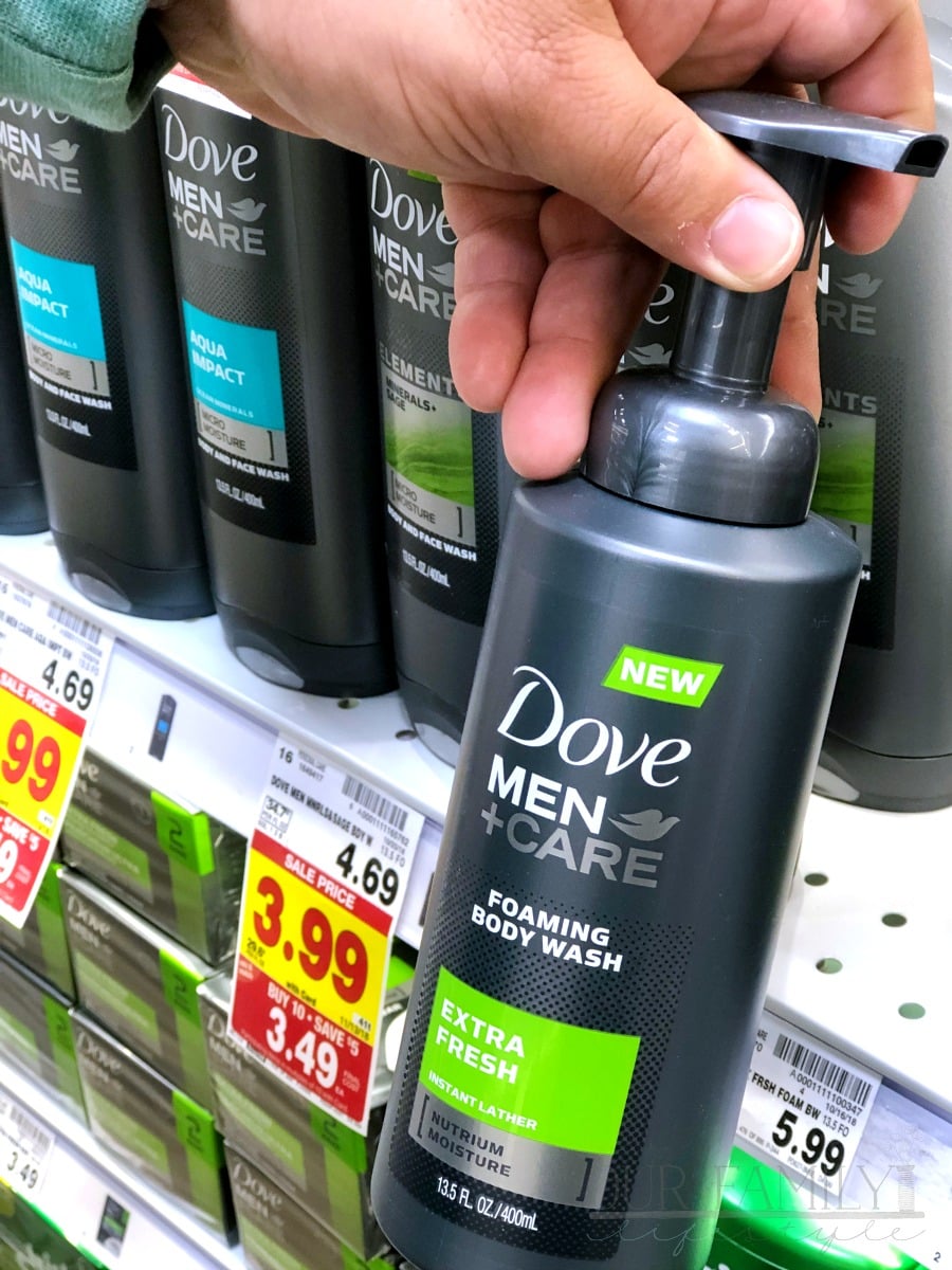 Dove Men+Care foaming body wash