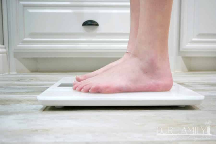 stepping on the scale