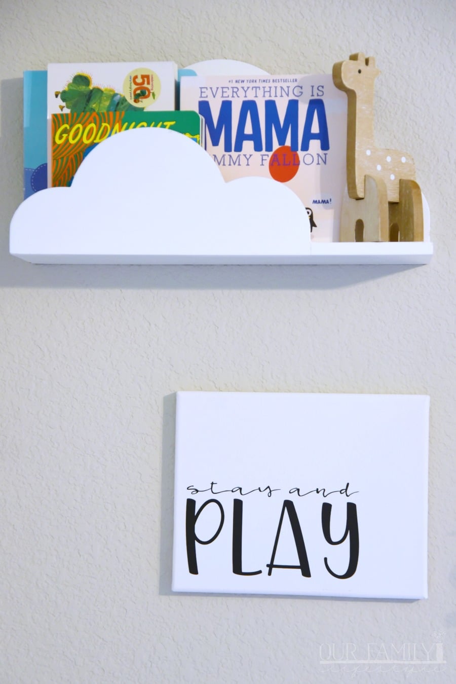 Stay and play DIY canvas sign