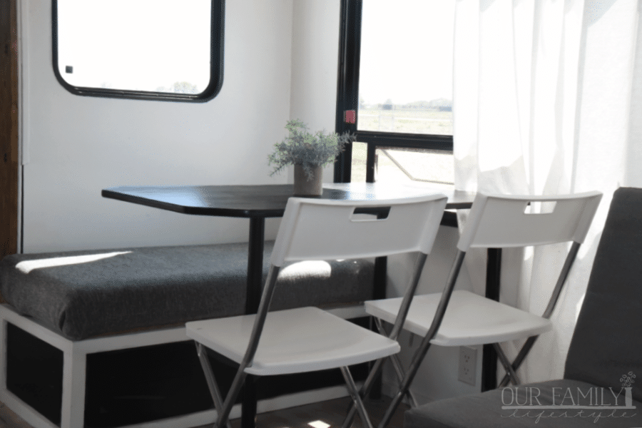 Rv Dinette Bench And Table Set, Camper Dining Room Chairs