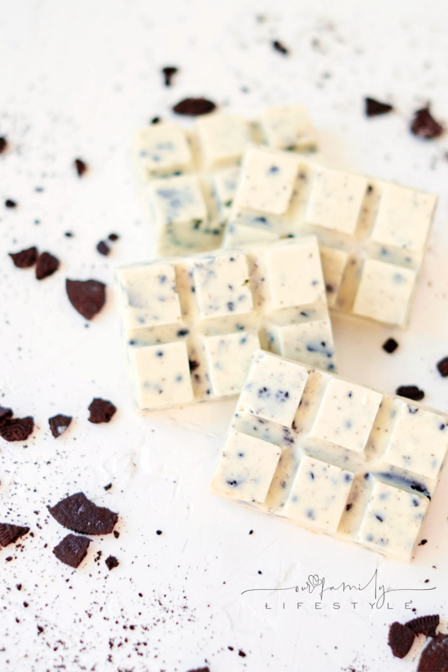 white chocolate cookie candy bars