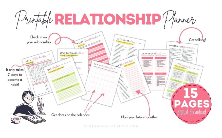 Printable Relationship Planner Template