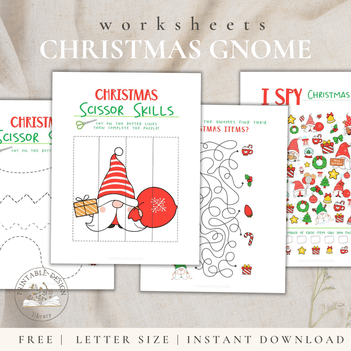 Printable Preschool Christmas Worksheets