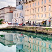 Trieste, Italy with Adriatic Seas running through the middle