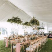 decorative wedding venue tent