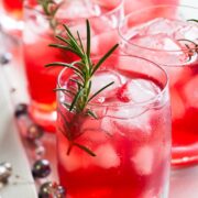 Red Cocktails on a Tray