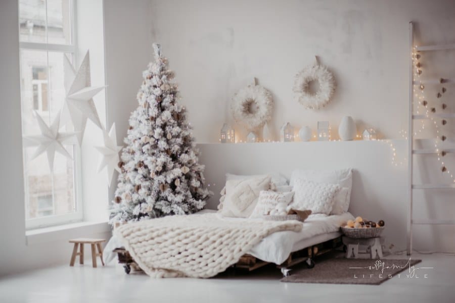 Bedroom with Christmas Decorations