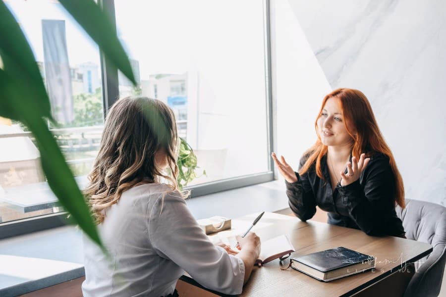 Therapist Talking to Client