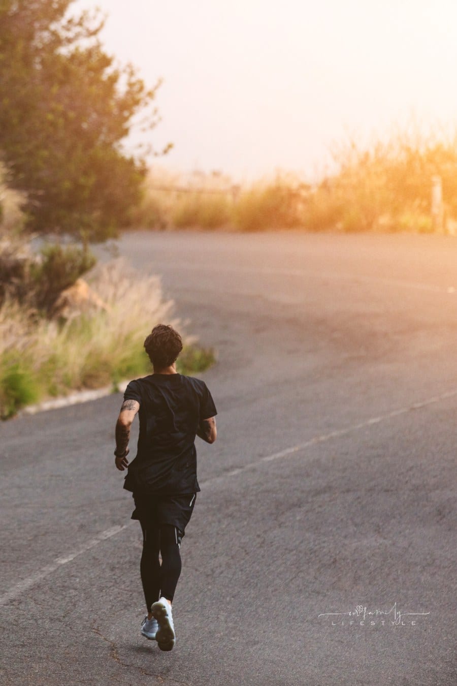 Athlete Running Outdoors for Marathon