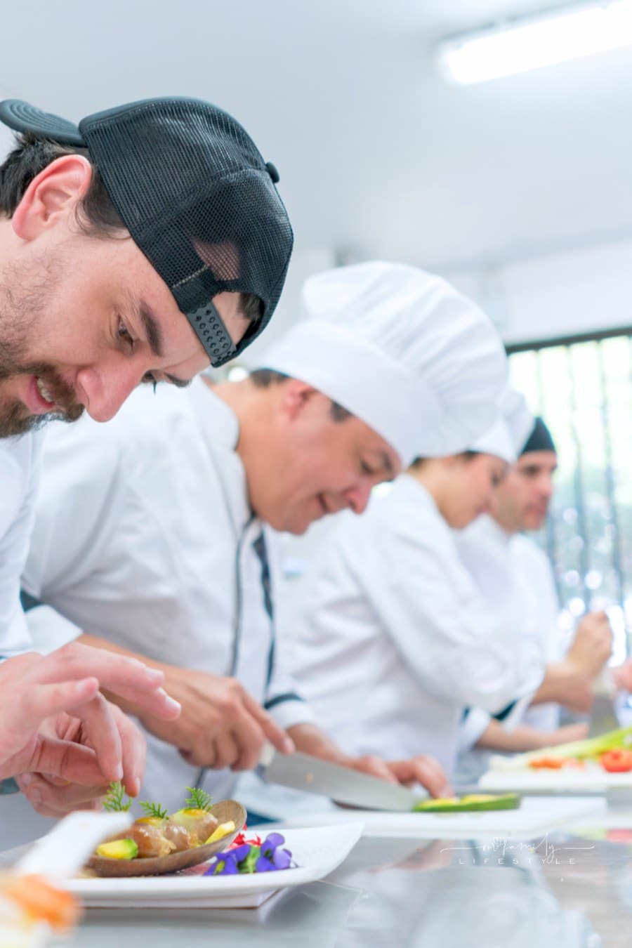 People in a cooking class