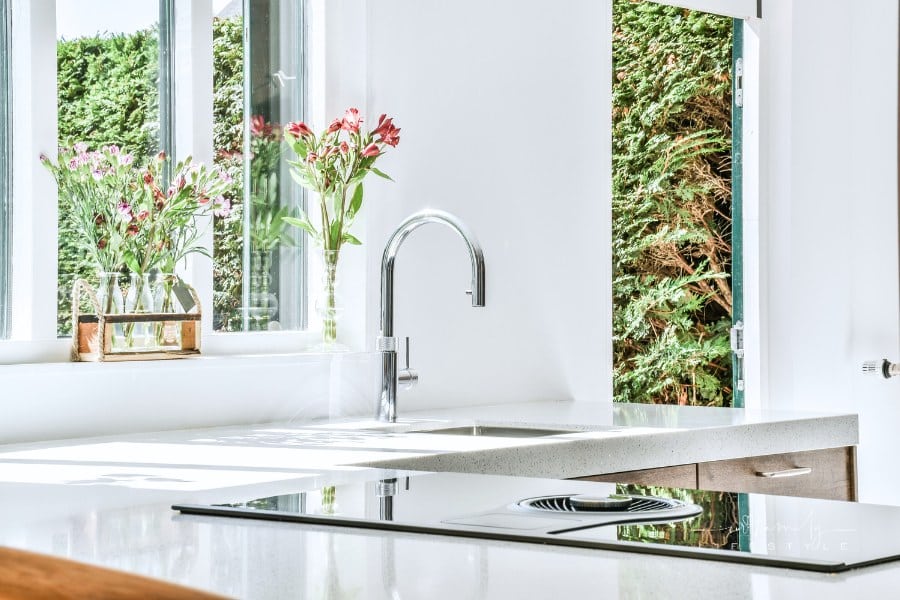 Bright luxury kitchen sink